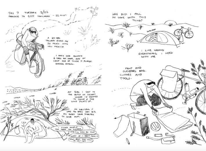 pages from Eleanor Davis' "You and a Bike and a Road"